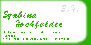 szabina hochfelder business card